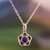 Sodalite pendant necklace, 'Heaven Roots' - Spring-Themed Natural Sodalite Cabochon Pendant Necklace (image 2) thumbail