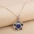 Sodalite pendant necklace, 'Heaven Roots' - Spring-Themed Natural Sodalite Cabochon Pendant Necklace (image 2b) thumbail