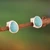 Amazonite stud earrings, 'Drops of Commitment' - Polished Natural Amazonite and Sterling Silver Stud Earrings