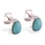 Amazonite stud earrings, 'Drops of Commitment' - Polished Natural Amazonite and Sterling Silver Stud Earrings