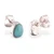 Amazonite stud earrings, 'Drops of Commitment' - Polished Natural Amazonite and Sterling Silver Stud Earrings