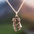 Sterling silver pendant necklace, 'For Eternity' - Romantic Couple-Themed Darneked Silver Pendant Necklace (image 2) thumbail
