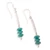 Amazonite dangle earrings, 'Bold Sophistication' - Minimalist Silver Dangle Earrings with Amazonite Gems (image 2c) thumbail