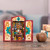 Wood and ceramic retablo, 'Andean Music Store' - Hand-Painted Wood and Ceramic Retablo of Andean Music Store (image 2j) thumbail