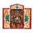 Wood and ceramic retablo, 'Andean Music Store' - Hand-Painted Wood and Ceramic Retablo of Andean Music Store thumbail