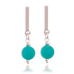 Amazonite dangle earrings, 'Oceanic Beauty' - Textured Amazonite Sterling Silver Dangle Earrings from Peru