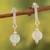 Opal dangle earrings, 'Clear Sky Beauty' - Opal Sterling Silver Dangle Earrings with Combination Finish (image 2) thumbail