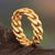 Gold-plated band ring, 'Solar Bonds' - High-Polished 18k Gold-Plated Sterling Silver Band Ring (image 2) thumbail