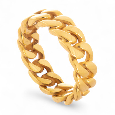 Gold-plated band ring, 'Solar Bonds' - High-Polished 18k Gold-Plated Sterling Silver Band Ring
