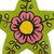 Ceramic ornaments, 'Ayacucho Bloomed Stars' (pair) - 2 Colorful Ceramic Star-Shaped Floral Christmas Ornaments (image 2c) thumbail