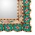 Bronze-gilded reverse-painted glass wall mirror, 'Floral Arrangement' - Reverse-Painted Glass Floral Wall Mirror with Bronze Gilt (image 2b) thumbail