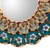 Bronze-gilded reverse-painted glass wall mirror, 'Bloomy Arrangement' - Bronze-Gilded Reverse-Painted Glass Mirror with Floral Theme (image 2b) thumbail