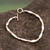Sterling silver beaded wristband bracelet, 'Moon Harvest' - Handmade Sterling Silver Toggle Bracelet with Oval Beads (image 2) thumbail