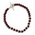 Garnet beaded wristband bracelet, 'Scarlet Kingdom' - Garnet Sterling Silver Beaded Wristband Bracelet from Peru thumbail