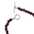 Garnet beaded wristband bracelet, 'Scarlet Kingdom' - Garnet Sterling Silver Beaded Wristband Bracelet from Peru (image 2d) thumbail