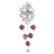 Amethyst chandelier earrings, 'Colorful Flowers' - Floral-Themed Silver Chandelier Earrings with Amethyst Gems (image 2b) thumbail
