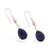 Lapis lazuli dangle earrings, 'Drops of the Open Sea' - Silver Dangle Earrings with Teardrop Lapis Lazuli Gemstones (image 2c) thumbail