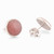 Rose quartz button earrings, 'Classic Pink' - Round Silver Button Earrings with Cabochon Rose Quartz Gems (image 2d) thumbail
