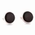 Onyx button earrings, 'Classic Black' - Round Silver Button Earrings with Cabochon Black Onyx Stones thumbail