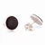 Onyx button earrings, 'Classic Black' - Round Silver Button Earrings with Cabochon Black Onyx Stones (image 2d) thumbail