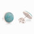 Amazonite button earrings, 'Classic Light Blue' - Round Sterling Silver Button Earrings with Natural Amazonite (image 2d) thumbail