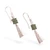 Aventurine dangle earrings, 'Pyramids of Inner Peace' - Pyramid-Inspired Hammered Aventurine Silver Dangle Earrings (image 2c) thumbail