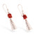 Agate dangle earrings, 'Pyramids of Energy' - Modern Hammered Pyramid-Themed Agate Silver Dangle Earrings (image 2c) thumbail