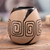 Ceramic decorative vase, 'Spiral of Life' - Spiral-Themed Folk Art Chulucanas Ceramic Decorative Vase (image 2) thumbail