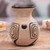 Ceramic decorative vase, 'Spiral of Time' - Modern Chulucanas Ceramic Decorative Vase with Spiral Motifs (image 2) thumbail