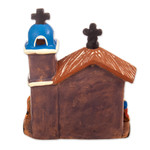 Ceramic nativity scene, 'Andean Portico' - Hand-Painted Andean-Themed Ceramic Christmas Nativity Scene