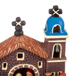Ceramic nativity scene, 'Andean Portico' - Hand-Painted Andean-Themed Ceramic Christmas Nativity Scene