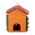Ceramic nativity scene, 'Andean Light' - Hand-Painted Ceramic Holy Family Christmas Nativity Scene