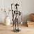 Recycled metal sculpture, 'River Guardian' - Rustic Fisherman with Catch-Themed Recycled Metal Sculpture (image 2) thumbail