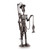 Recycled metal sculpture, 'River Guardian' - Rustic Fisherman with Catch-Themed Recycled Metal Sculpture thumbail
