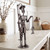 Recycled metal sculpture, 'River Guardian' - Rustic Fisherman with Catch-Themed Recycled Metal Sculpture (image 2j) thumbail