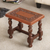 Wood and leather mini side table, 'Inca' - Hand Crafted Wood and Leather Brown Accent Table (image 2) thumbail