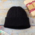 100% alpaca hat,'Black Braid Cascade' - 100% alpaca hat (image 2) thumbail