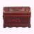 Wood and leather chest, 'Tumi Ceremony' - Handcrafted Wood and Leather Decorative Box with Bronze (image 2f) thumbail