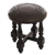 Cedar and leather accent stool, 'Colonial Guard' - Fair Trade Cedar Wood Leather Brown Stool thumbail