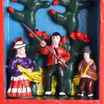 Retablo wall mirror, 'Chapel of Bethlehem' - Fair Trade Folk Art Retablo Mirror