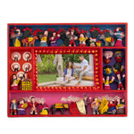 Photo frame, 'Tuna Harvest' (4x6) - Collectible Folk Art Wood Retablo Photo Frame (4x6)