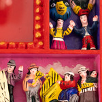 Photo frame, 'Tuna Harvest' (4x6) - Collectible Folk Art Wood Retablo Photo Frame (4x6)