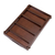 Wood and leather tray, 'Inca Romance' - Leather and Wood Folding Tray Handmade in Peru (image 2e) thumbail