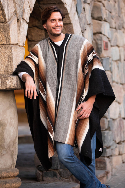 Poncho abrigo 100% lana capa mujer invierno prendas de vestir exteriores  2024 