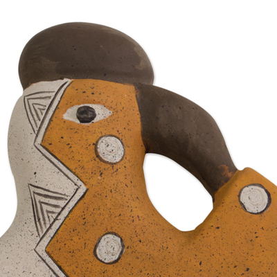 Ceramic mask, 'Sun and Condor' - Archaeological Ceramic Mask