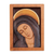 Cedar relief panel, 'Inclined Virgin' - Artisan Crafted Religious Wood Virgin Mary Relief Panel  thumbail