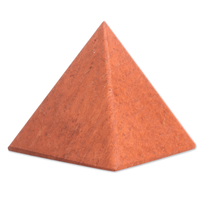 Jasper pyramid, 'Pyramid of Dreams' - Artisan Crafted Gemstone Jasper Pyramid Sculpture