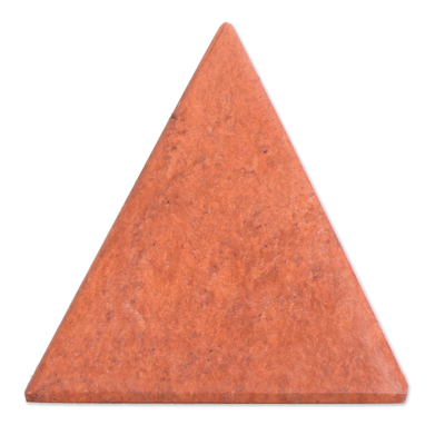 Pirámide de jaspe - Escultura artesanal de pirámide de jaspe de piedras preciosas.