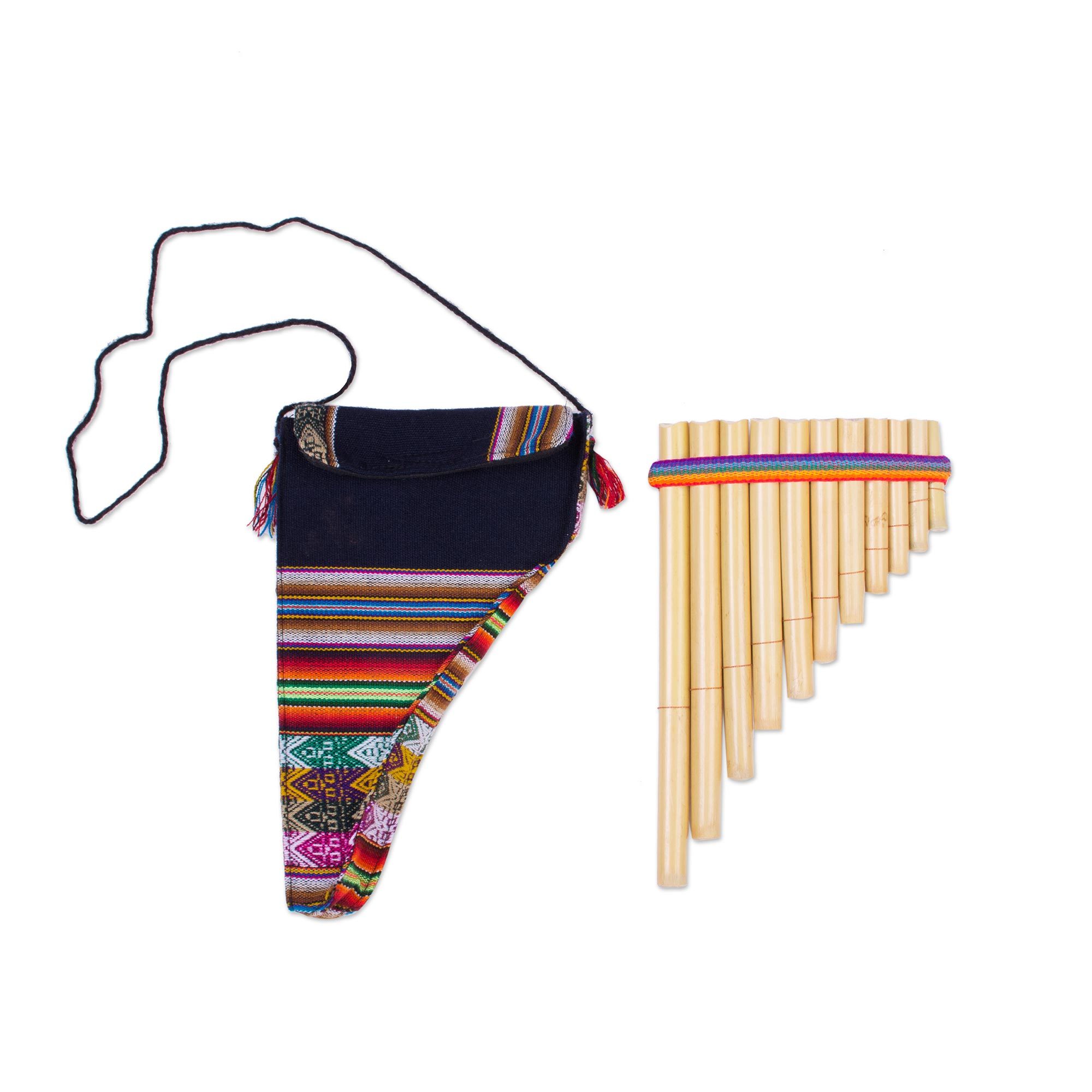 Reed Zampona Panpipe Flute Handmade Instrument from Peru Andean