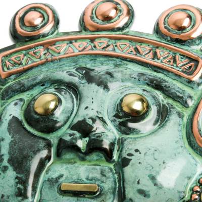Bronze masks, 'Ancient Trio' (set of 3) - Archaeological Bronze and Copper Masks (Set of 3)